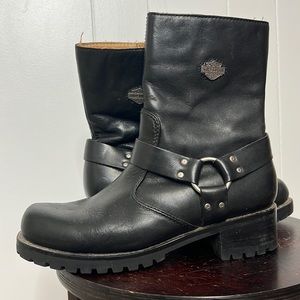 Harley-Davidson womens chunky black boots sz 10
